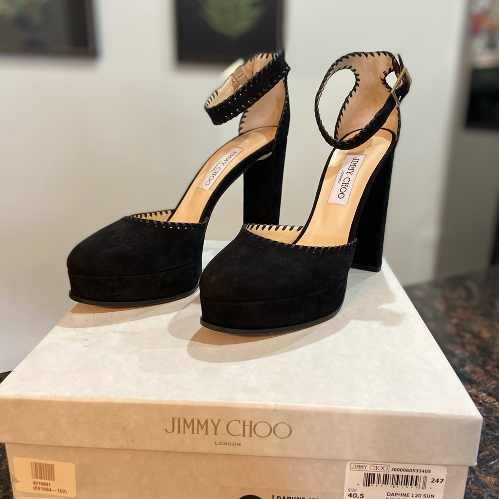 Jimmy Choo suede platforms, Never Worn!